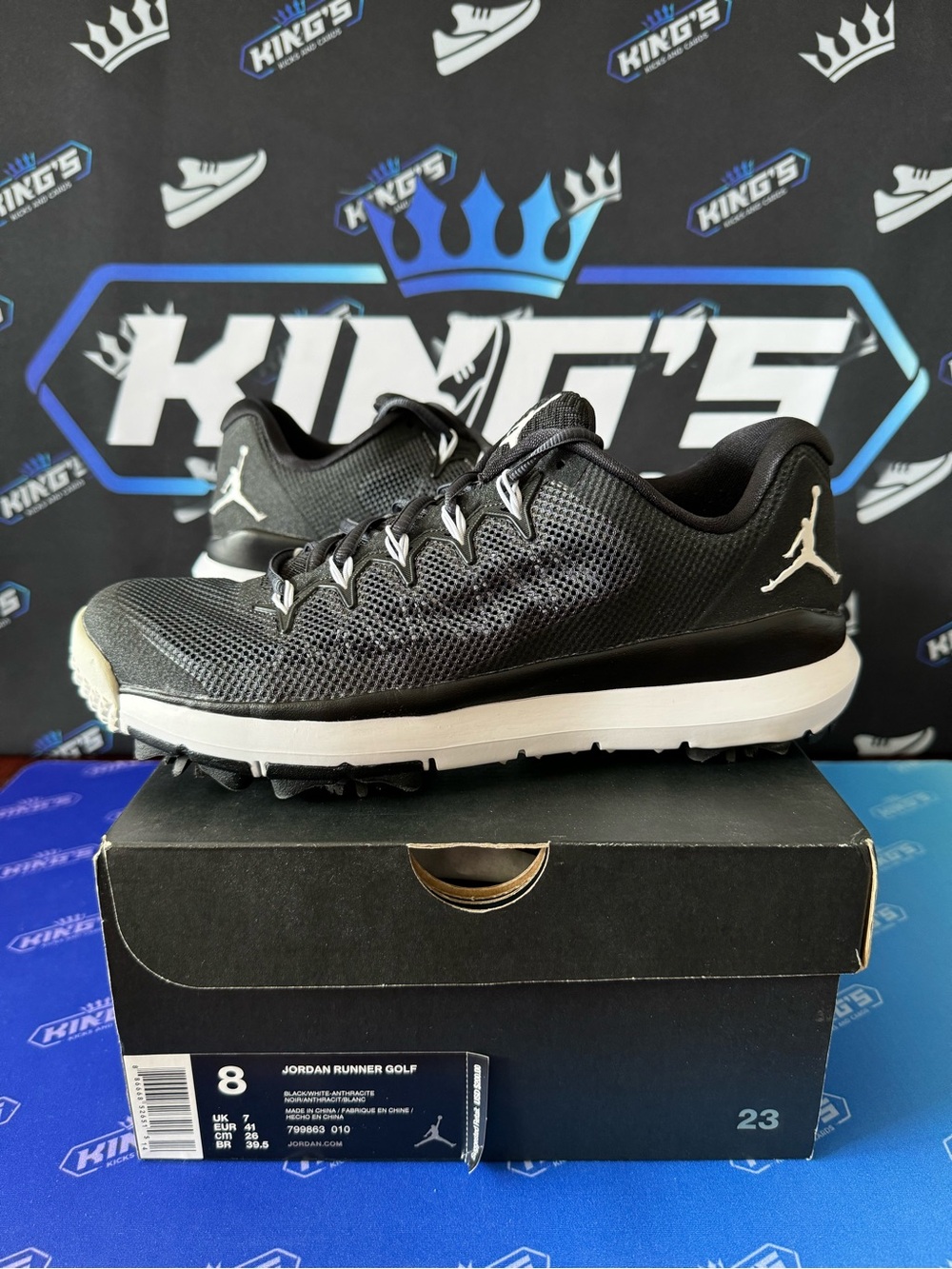 Jordan Black/White Golf Trainer Shoes